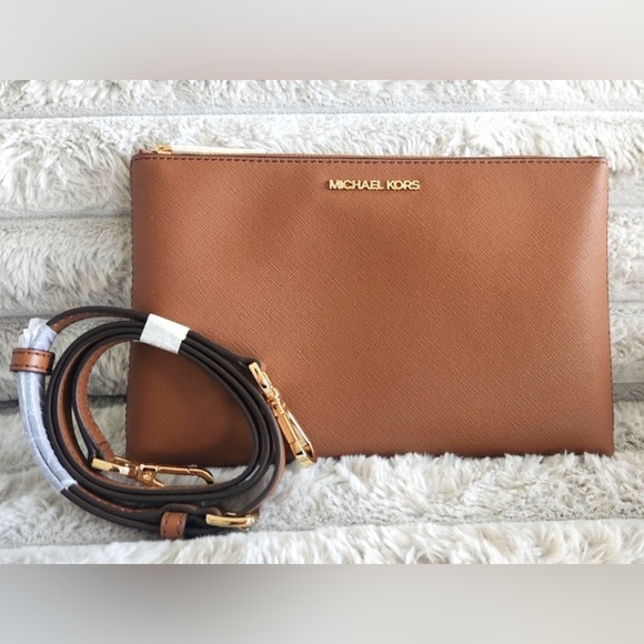 Michael Kors Brown Clutch with Strap - Picture 1 of 5